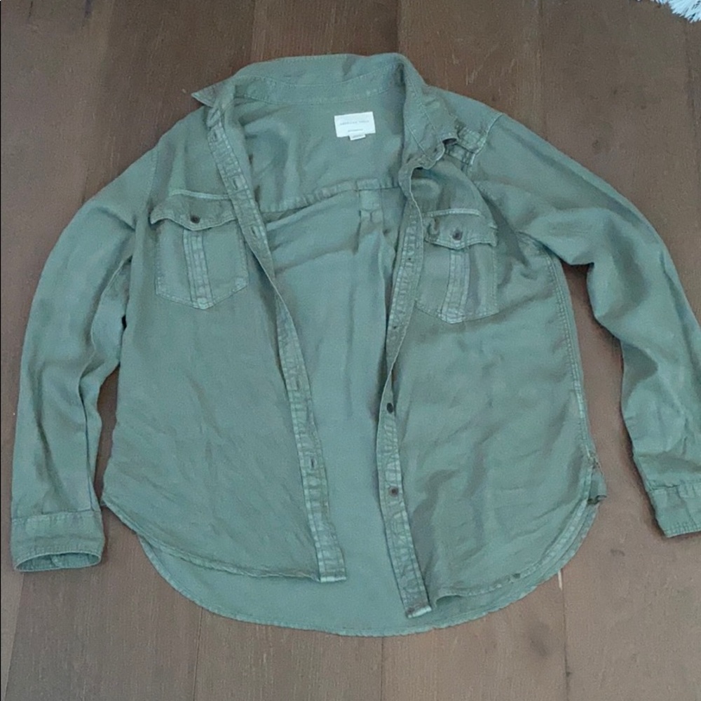 american eagle button up jacket